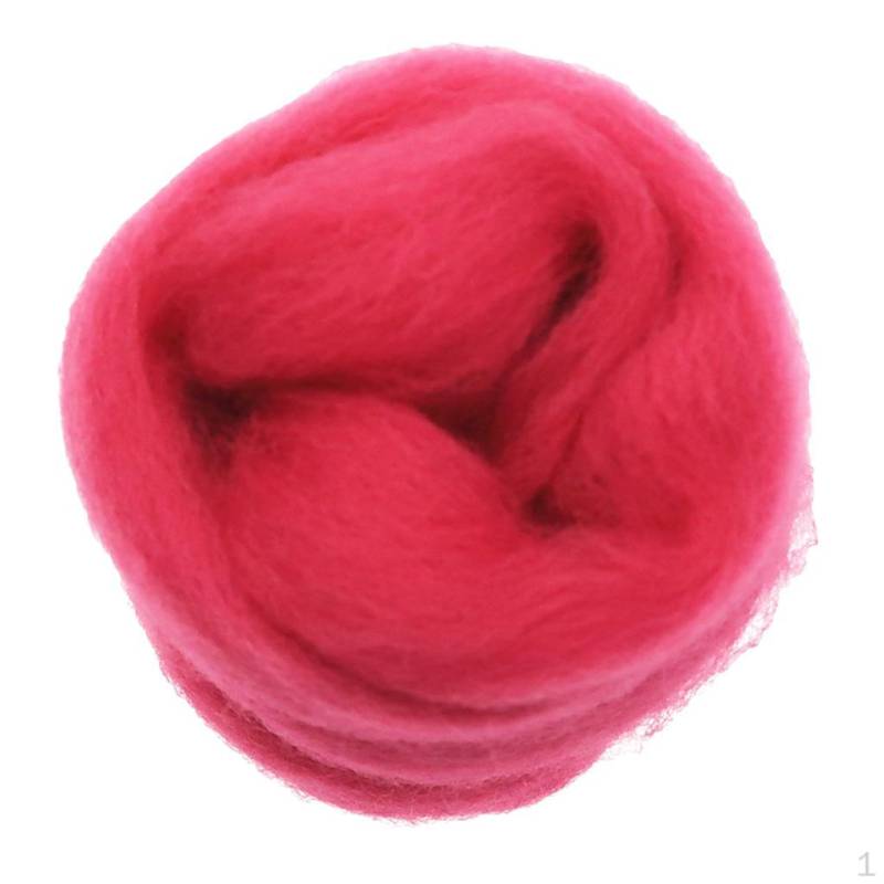Wolle Fer Filzen für Tierspielzeug-Puppen-Projekte 10g rot von Joom DACH