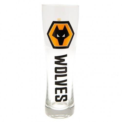 Wolverhampton Wanderers FC Hohes Bierglas One Size transparente weiße von Joom DACH