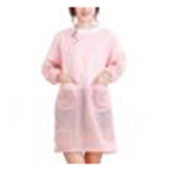 Damen Floral Wasserdicht Langarm Küche Kochen Backen Schürze Arbeitskittel rosa von Joom DACH