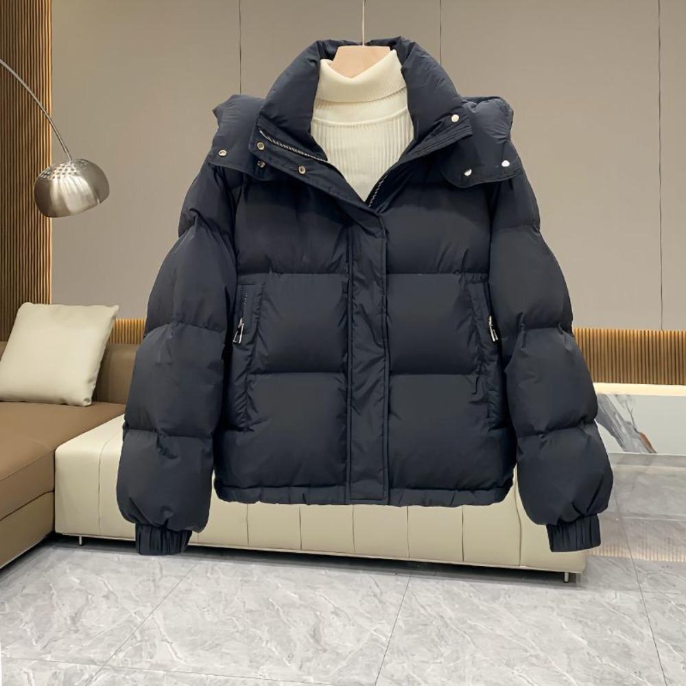 Damen Parkas Koreanische Winterjacke Lässig Locker Daunenmantel Übergroß Kapuze Warm Weich Baumwolle Puffer Schneejacken S von Joom DACH