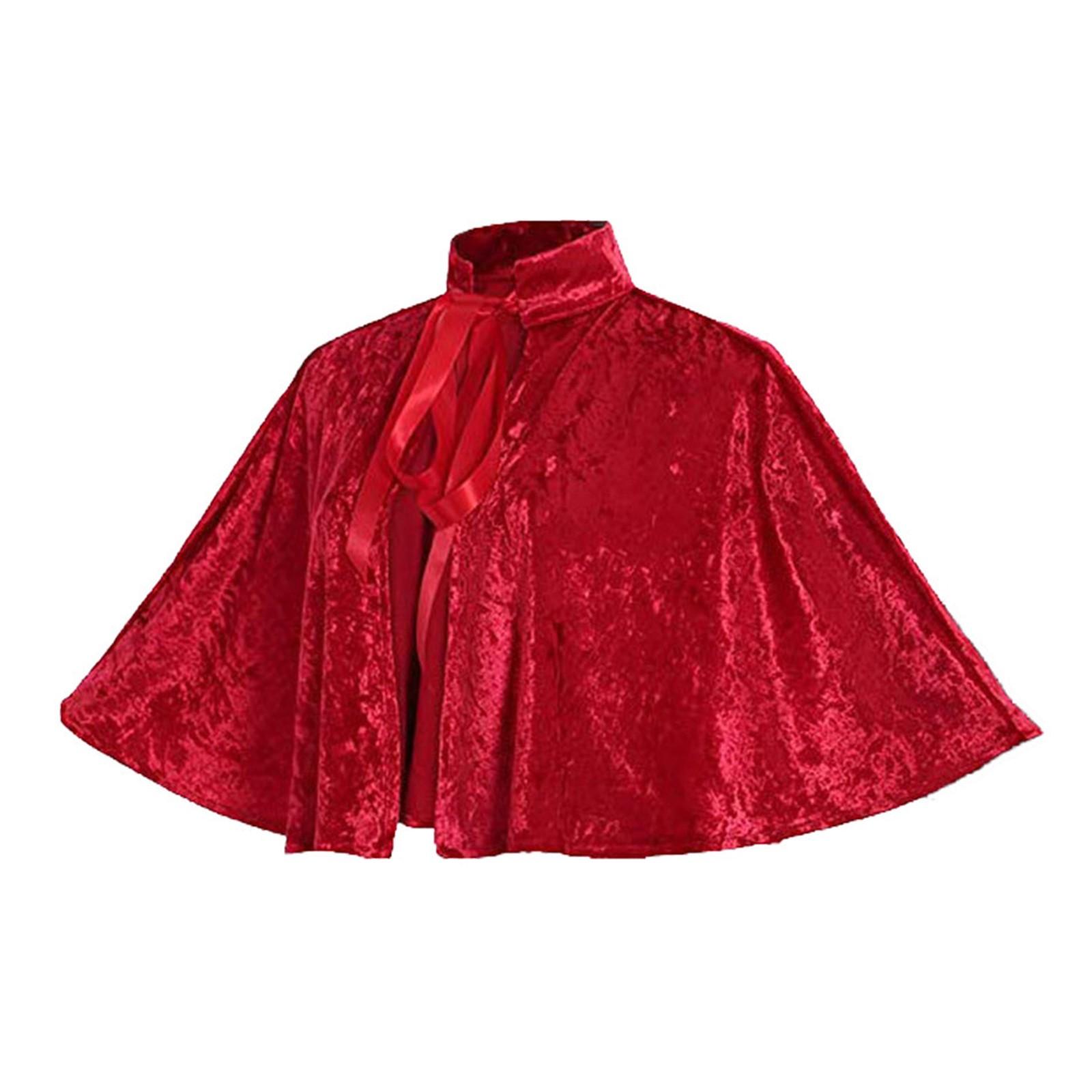 Damen Schal Damen Samt Umhang Wickeltuch Kostüm Gothic Umhang für Party One Size rot von Joom DACH