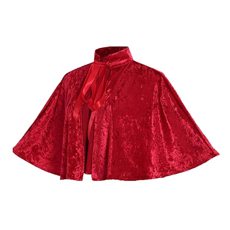 Damen Schal Damen Samt Umhang Wickeltuch Kostüm Gothic Umhang für Party One Size rot von Joom DACH