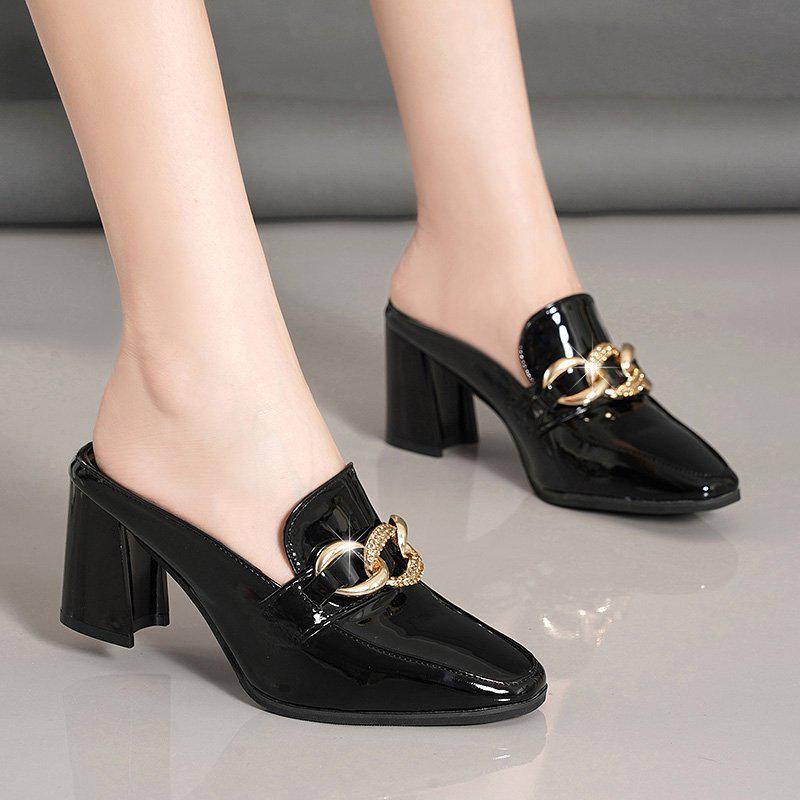 Damen Frühling/Sommer High-Heel Geschlossene Zehen Halbschuhe: Europäischer und amerikanischer Stil 40 schwarz Damen Frühling/Sommer High-Heel Geschlossene Zehen Halbschuhe: Europäischer und amerikanischer Stil 40 schwarz von Joom DACH