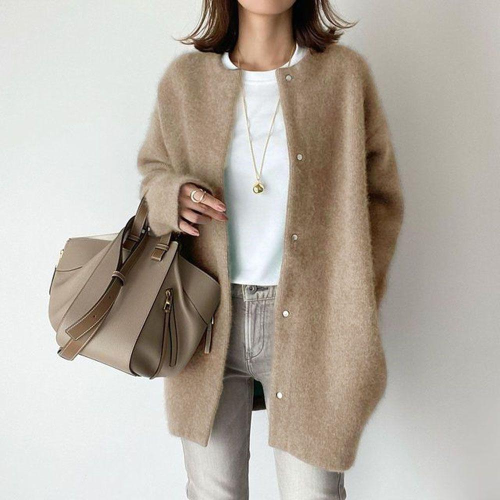 Damen Warmer Bedruckter Knopfmantel Leichter Mantel Mantel L khaki Damen Warmer Bedruckter Knopfmantel Leichter Mantel Mantel L khaki von Joom DACH