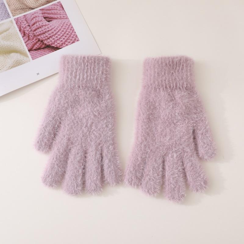 Damen Winterhandschuhe mit Plüschwärme Niedlich Finger Anti Kalt Einfarbig Fünffinger Winter Damen Winterhandschuhe mit Plüschwärme Niedlich Finger Anti Kalt Einfarbig Fünffinger Winter von Joom DACH