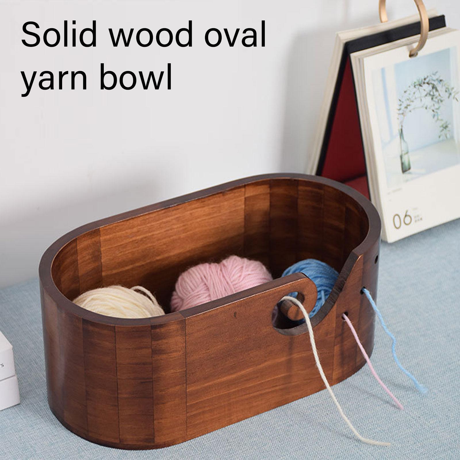 Garnschale aus Holz, Strickschale, Strickwollhalter, Strickwoll-Organizer mit geschnitzten Löchern zum Häkeln und Stricken A Garnschale aus Holz, Strickschale, Strickwollhalter, Strickwoll-Organizer mit geschnitzten Löchern zum Häkeln und Stricken A von Joom DACH