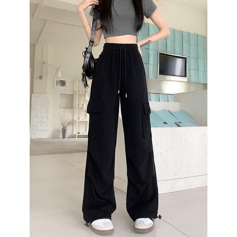 Workwear Jogginghose Damen Frühling und Sommer Übergröße Lockere Weite Bein Freizeithose Jogginghose S von Joom DACH