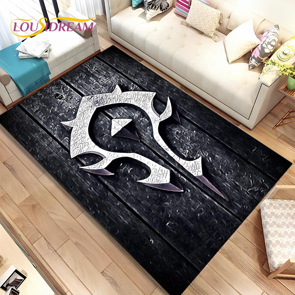 World of Warcraft, WOW, Game Gamer-Bereichsteppich, Teppichteppich für Wohnzimmer, Schlafzimmer, Sofa, Fußmatte, Dekoration, rutschfeste Kinder-Bodenmatte, 3D 40cm x 60cm von Joom DACH