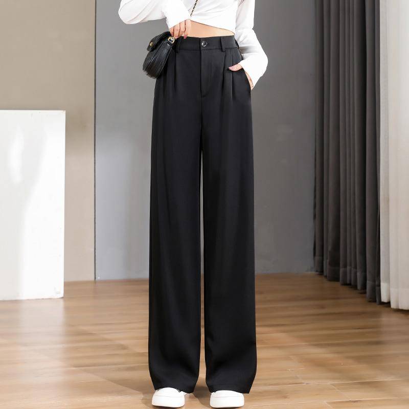 Wospring and Summer Women Loose High Waist Wide Legs Slim Casual Trousers Female Suit Straight Pants L schwarz Wospring and Summer Women Loose High Waist Wide Legs Slim Casual Trousers Female Suit Straight Pants L schwarz von Joom DACH