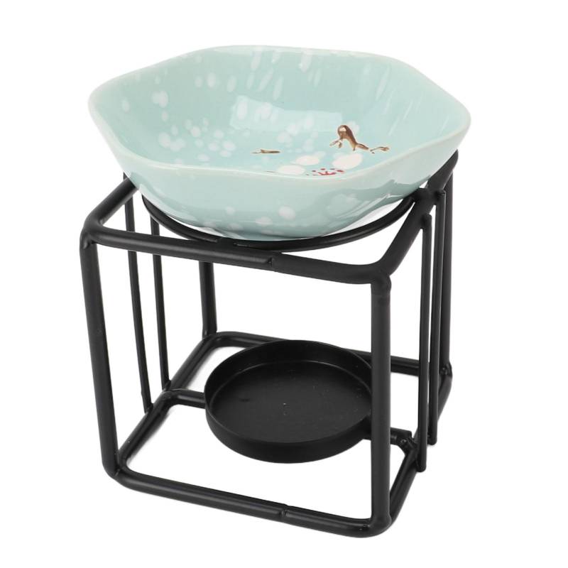 Würfel Eisenkunst Aromatherapie Brenner Set Metall Ätherisches Öl Brenner Keramik Teelichthalter Öl von Joom DACH