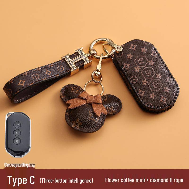 Wuling Hongguang Mini EV Schlüsselhülle - Starlight Lovely Girl Schale mit Schnallentasche Box Packaging von Joom DACH