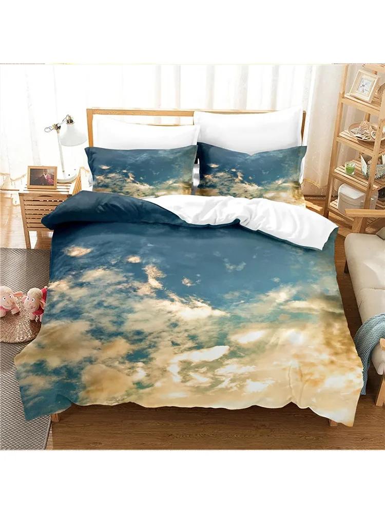 Wunderschöne Wolken Bettwäsche-Set Bettbezug-Set 3D-Bettwäsche Digitaldruck Bettwäsche Queen-Size Bettwäsche-Set Modisches Design EU single(135x200cm) von Joom DACH