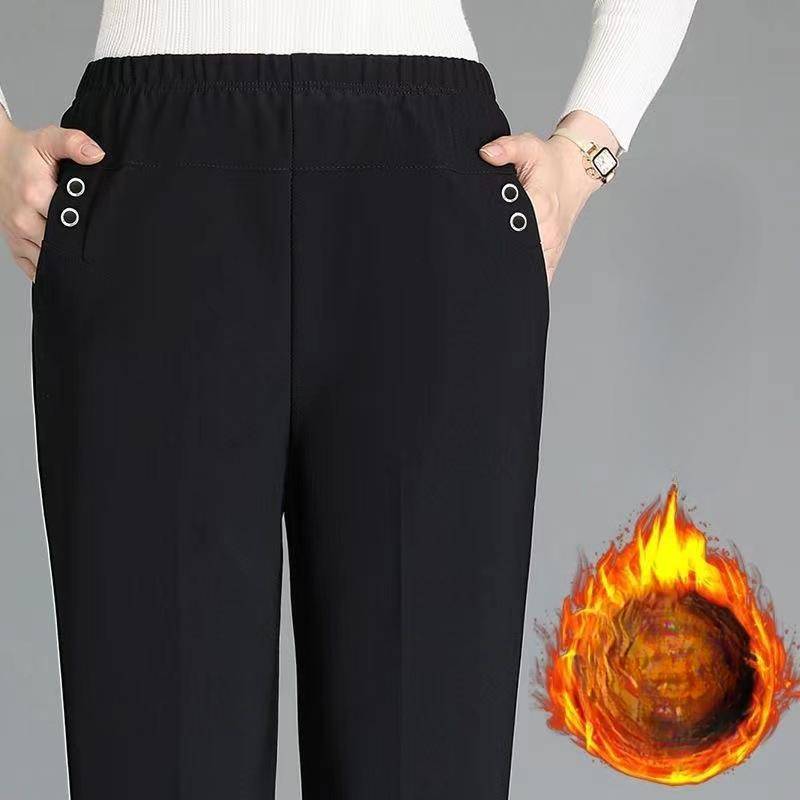 XL-5XL Übergröße Freizeithosen Damen Lange, lockere Hosen Hohe Taille Neue Winterhose Damen Stretchhose XXXXXL von Joom DACH