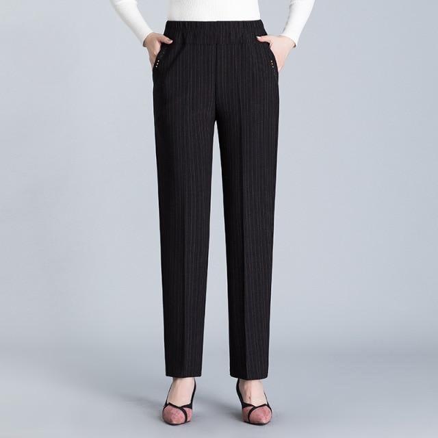 XL-8XL Oversize Casual Hosen Frauen Lange Lose Hosen Hight Taille Frauen Neue Frühling/herbst Hosen Weibliche Stretch Hosen 4XL coole schwarze von Joom DACH