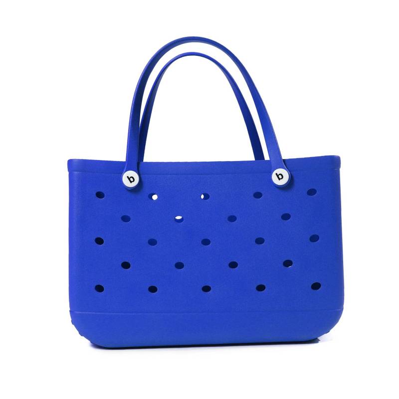 XL-Strandtasche aus Gummi für Damen und Herren, Reisetasche mit großem Fassungsvermögen, Strandtasche für den Strand, das Boot oder den Pool 38*32*13cm blau von Joom DACH