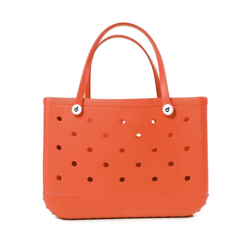 XL-Strandtasche aus Gummi für Damen und Herren, Reisetasche mit großem Fassungsvermögen, Strandtasche für den Strand, das Boot oder den Pool 38*32*13cm orange von Joom DACH