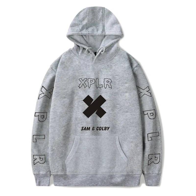 XPLR Hoodie Bedruckter Sam And Colby Hoodies Sweatshirts Herren Damen Hoodie Casual Sweatshirt Sam And Colby Pullover Fleece Hoodie M grau XPLR Hoodie Bedruckter Sam And Colby Hoodies Sweatshirts Herren Damen Hoodie Casual Sweatshirt Sam And Colby Pullover Fleece Hoodie M grau von Joom DACH