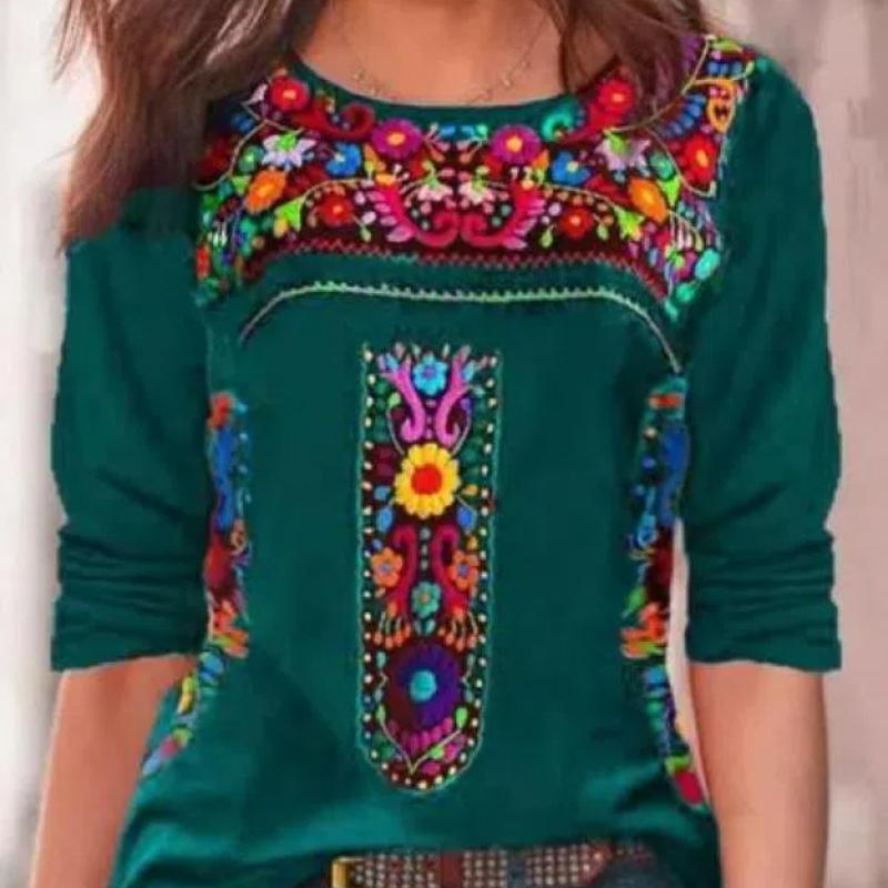 XS-8XL Damen Herbst- und Winterkleidung Langarmshirts Damen Retro Bohemian Bedruckte Blusen Lose T-Shirts Baumwollhemden 8XL XS-8XL Damen Herbst- und Winterkleidung Langarmshirts Damen Retro Bohemian Bedruckte Blusen Lose T-Shirts Baumwollhemden 8XL von Joom DACH