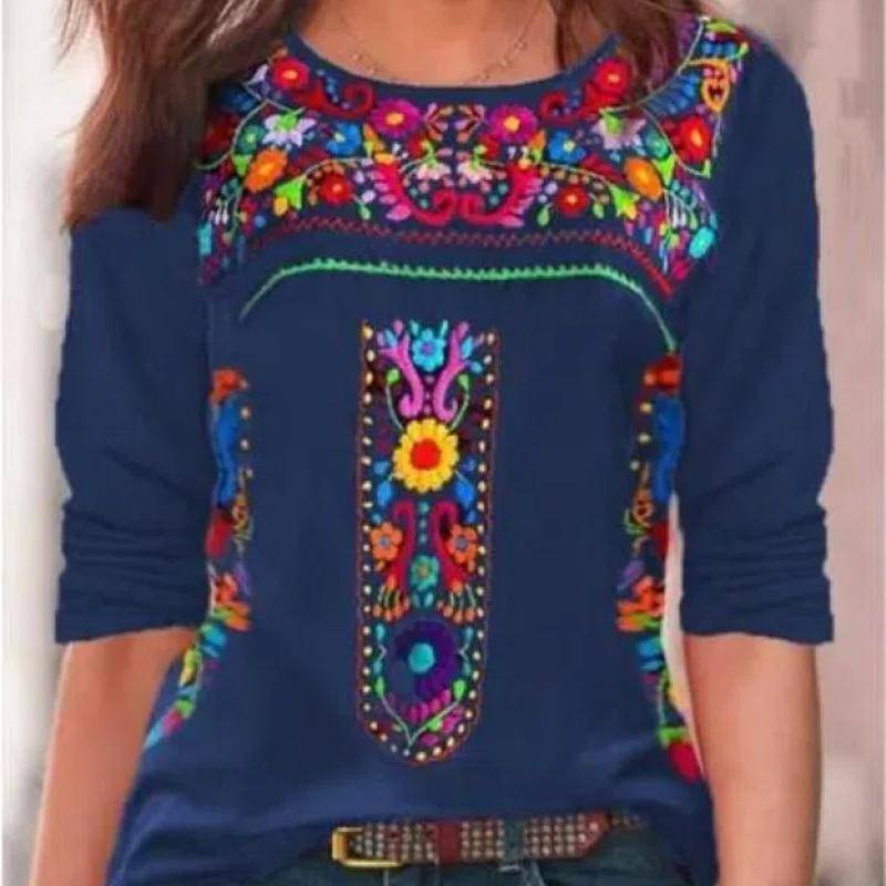 XS-8XL Damen Herbst- und Winterkleidung Langarmshirts Damen Retro Bohemian Bedruckte Blusen Lose T-Shirts Baumwollhemden XL XS-8XL Damen Herbst- und Winterkleidung Langarmshirts Damen Retro Bohemian Bedruckte Blusen Lose T-Shirts Baumwollhemden XL von Joom DACH