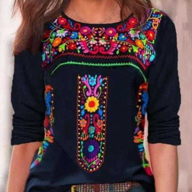 XS-8XL Damen Herbst- und Winterkleidung Langarmshirts Damen Retro Bohemian Bedruckte Blusen Lose T-Shirts Baumwollhemden XXL XS-8XL Damen Herbst- und Winterkleidung Langarmshirts Damen Retro Bohemian Bedruckte Blusen Lose T-Shirts Baumwollhemden XXL von Joom DACH