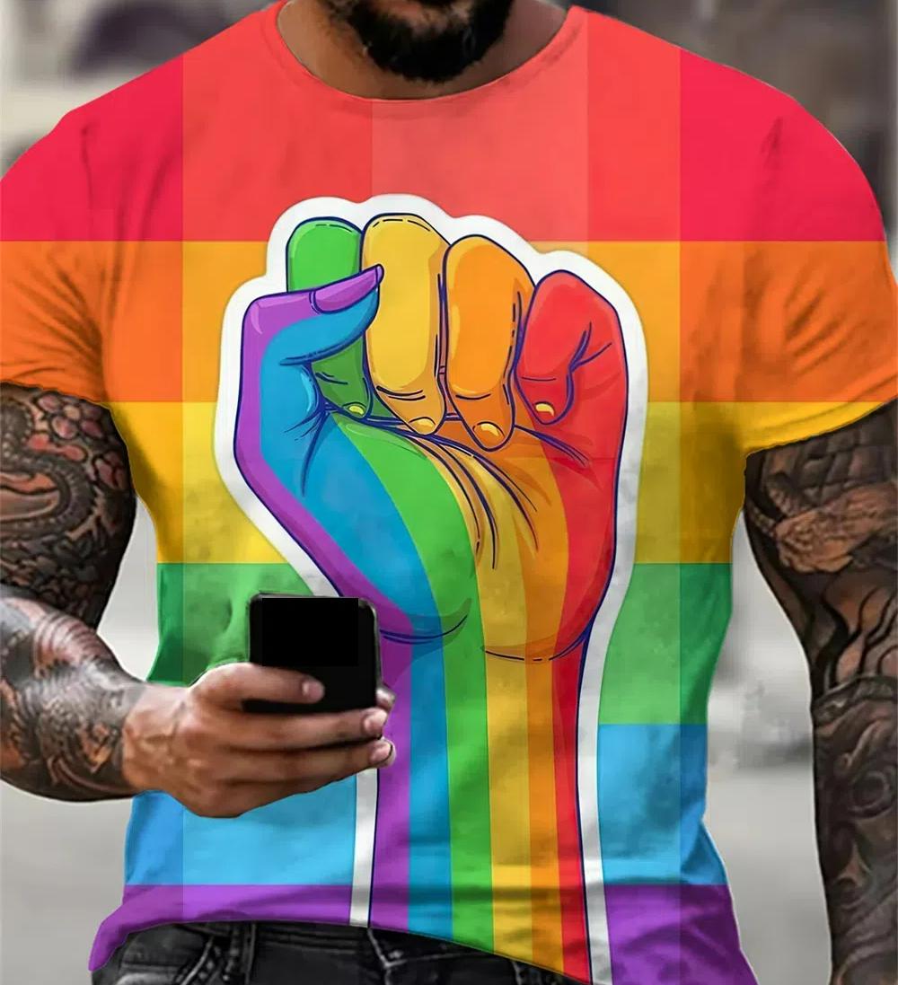XXS-6XL Übergröße Sommer Mode Farbe Graffiti 3D T-Shirt Herren Damen Hip Hop Lässig Streetwear Oversized T-Shirt Coole Oberteile T-Shirts 6XL von Joom DACH