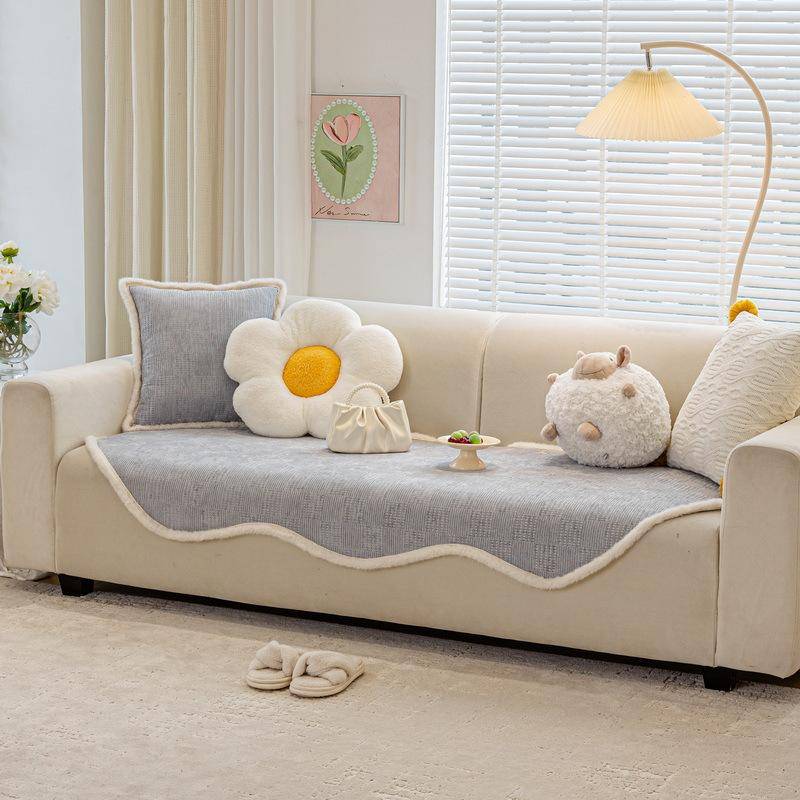Xiaoxiangfeng Sonderform Sofakissen Neu Vier Jahreszeiten Universal Unregelmäßig Sonderform Sofakissen Rutschfester Bezug Stoff Handtuch 90*90cm von Joom DACH