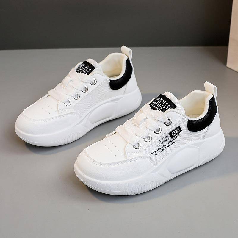 Xq5808 Weiße Schuhe Damen Mesh Pumps Damen Sneaker Damenschuhe Aushöhlen Atmungsaktive Mesh Schuhe Dicke Sohle Höhenerhöhend 40 von Joom DACH