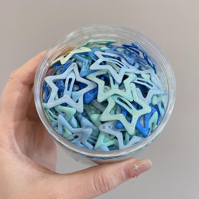 Y2K Dopamin-Farbe Pentagramm Kleine Haarspange für Frauen & Kinder - Niedliches Pony- & Seitenhaar-Accessoire von Joom DACH