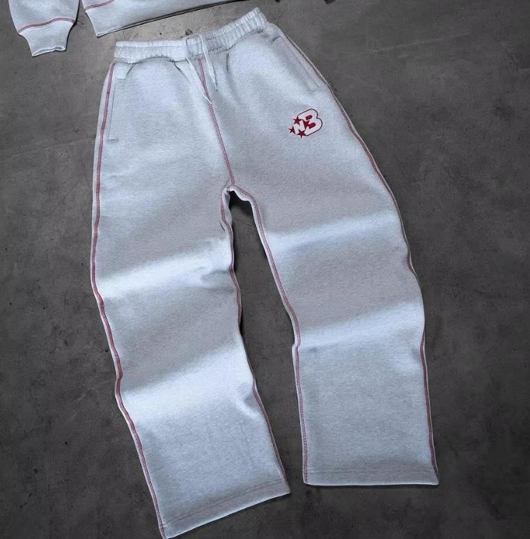 Y2K Fleece Besticktes Sweatpants & Hoodie Set für Männer und Frauen L von Joom DACH