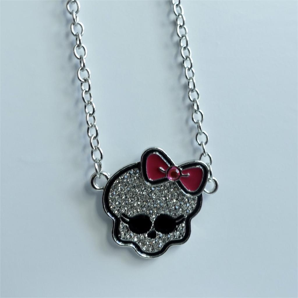 Y2K Pink Schleife Totenkopf Armband - Halloween Hot Girl Accessoires von Joom DACH