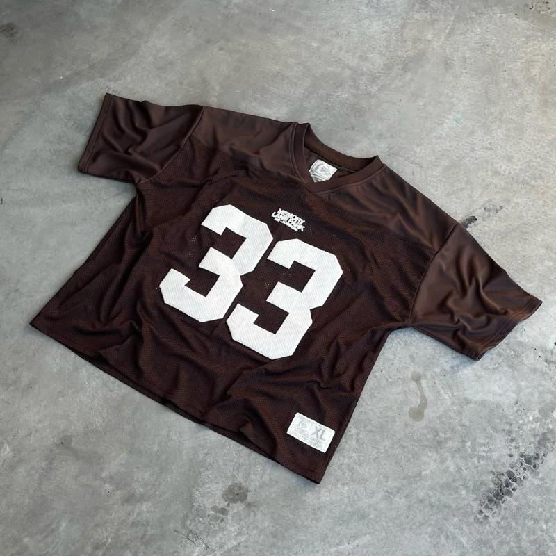 Y2K Retro-Trikot, schnelltrocknendes, atmungsaktives Mesh-T-Shirt für Herren und Damen, Street-College-Sportbekleidung, übergroße Unisex-Fußball-Trainingsbekleidung M Y2K Retro-Trikot, schnelltrocknendes, atmungsaktives Mesh-T-Shirt für Herren und Damen, Street-College-Sportbekleidung, übergroße Unisex-Fußball-Trainingsbekleidung M von Joom DACH