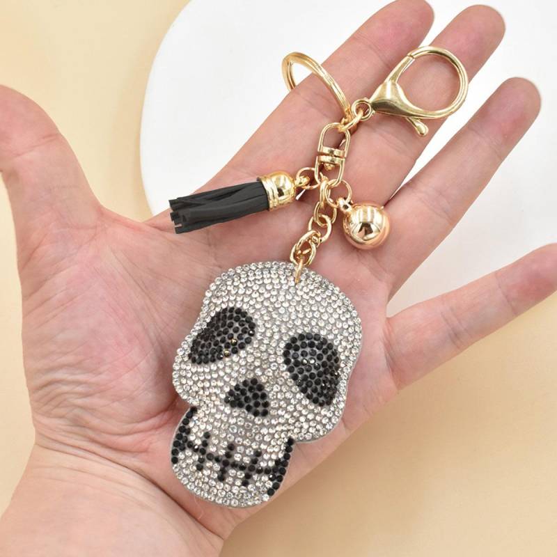 YLWHJJ Brandneuer Schlüsselanhänger für Frauen, süßer bunter Hund, Cartoon-Tiere, Strass, Taschenanhänger, Quaste, Schlüsselanhänger, Modeschmuck von Joom DACH