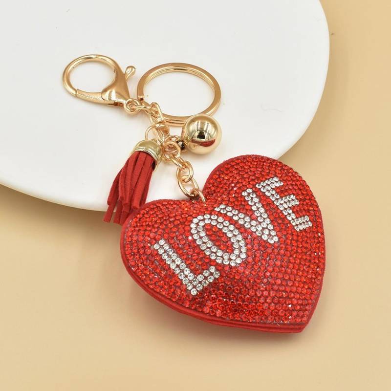 YLWHJJ Brandneuer Schlüsselanhänger für Frauen, süßer bunter Hund, Cartoon-Tiere, Strass, Taschenanhänger, Quaste, Schlüsselanhänger, Modeschmuck von Joom DACH