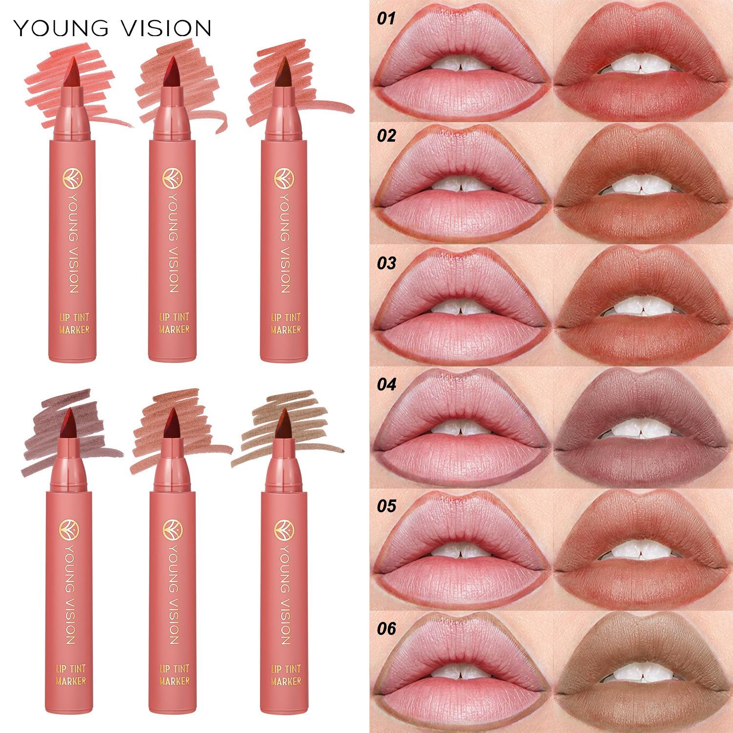 YOUNG VISION Lippenfarbe Lipgloss Gloss Lipliner klebt nicht lange am Becher 3g von Joom DACH