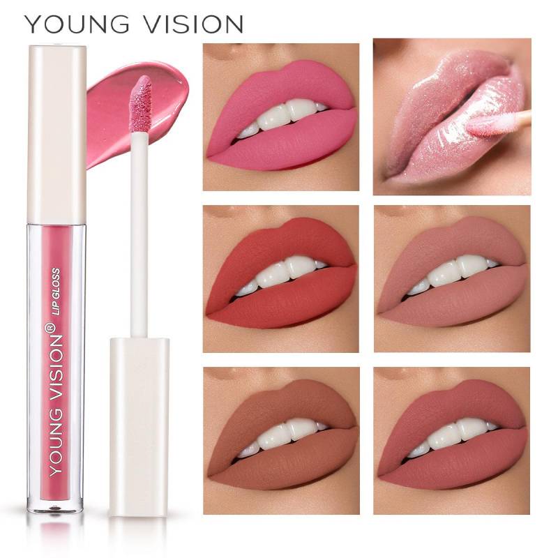 YOUNG VISION Feuchtigkeitsspendender Lipgloss, matter Nebel-Lipgloss, wasserfest, Antihaft-Becher von Joom DACH