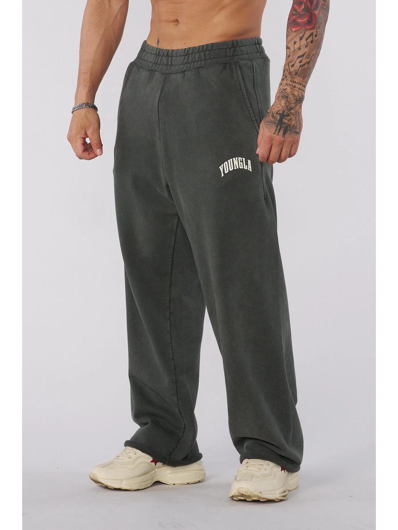 YOUNGLA Herren Jogginghose mit lockerem Schnitt - Gerade Bein Fitness- & Freizeithose S von Joom DACH