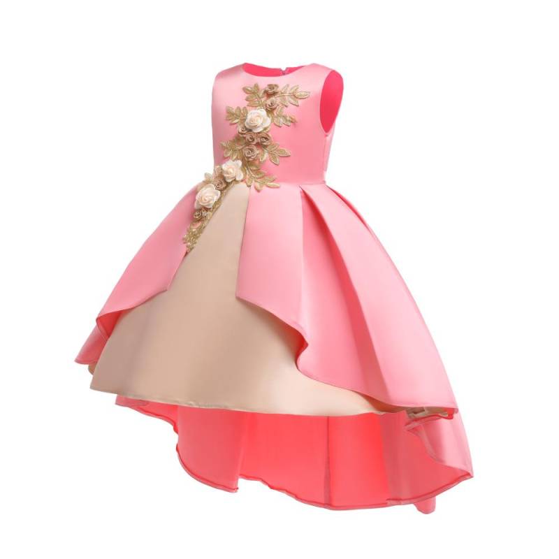YUBAOBEI Kinderkleid Europäisches und Amerikanisches Prinzessinnenkleid Hochzeit Geburtstagsfeier Mädchen Show Laufstegkleid 10 rosa von Joom DACH