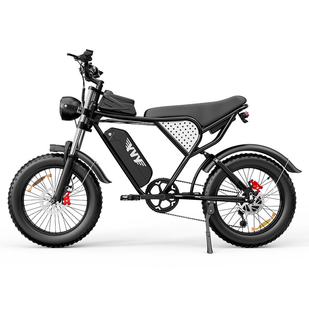 YVY C20 1500W Hochleistungs-Elektrofahrrad mit Rückspiegel, 48V20Ah, 20×4.0 Fat Tire, Vollfederung, Hydraulische Scheibenbremsen Offroad E-Bike 48V 1500W 20Ah schwarz von Joom DACH
