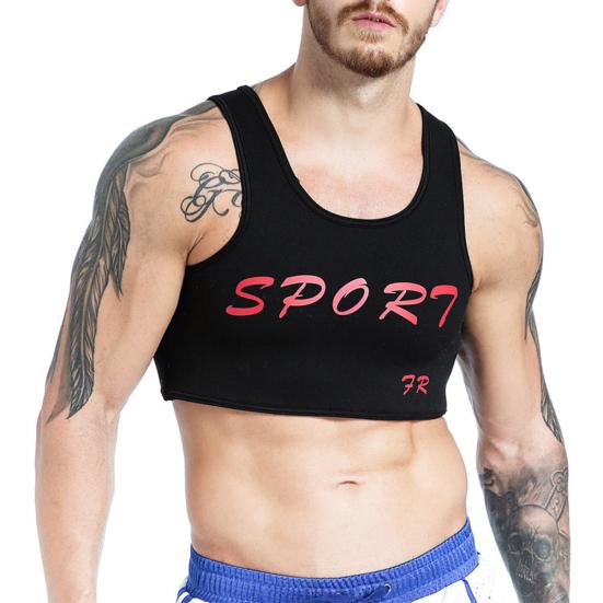 YW Männer Sport Fußball Hantel Neopren Training Brustschutz Sport Gym Weste L schwarz von Joom DACH