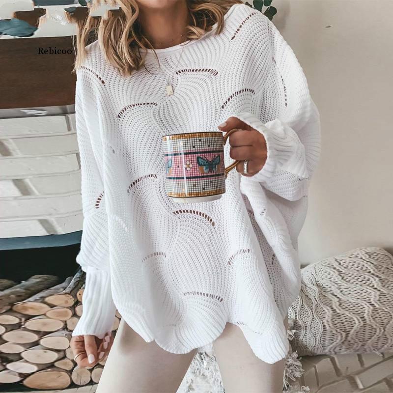 YYFS Damen Durchbrochener Pullover Elegante Lockere S-Form Strickpullover Damen Lässige Einfarbige Rundhalspullover Frühling Herbst Winter XL YYFS Damen Durchbrochener Pullover Elegante Lockere S-Form Strickpullover Damen Lässige Einfarbige Rundhalspullover Frühling Herbst Winter XL von Joom DACH