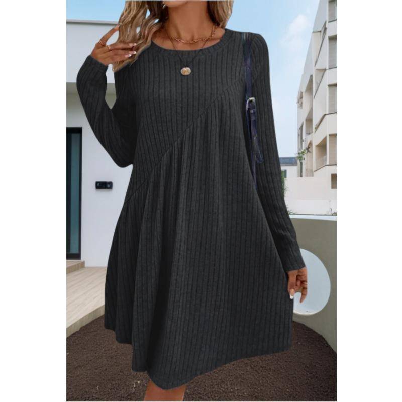 YYFS Damenmode Frühling Herbst Einfarbig Druck Langarm O-Ausschnitt Lockere Taille Lässige Kleider XXL schwarz YYFS Damenmode Frühling Herbst Einfarbig Druck Langarm O-Ausschnitt Lockere Taille Lässige Kleider XXL schwarz von Joom DACH