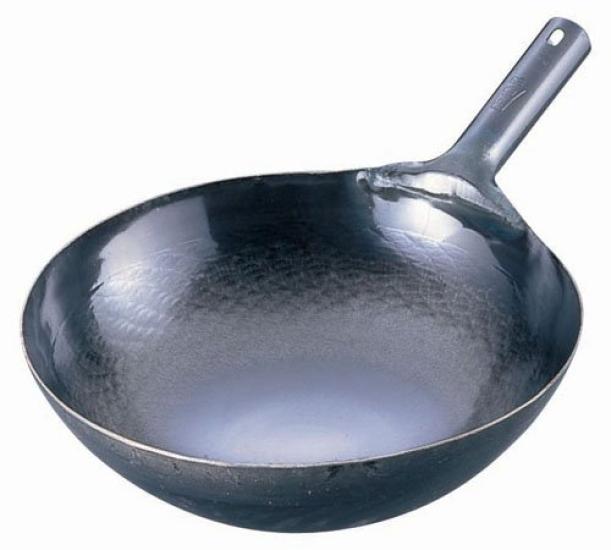 Yamada Kogyo Eisen Gehämmter Einhand-Wok Dicke 45cm ATY9245 (Platte 1,6mm) schwarz von Joom DACH