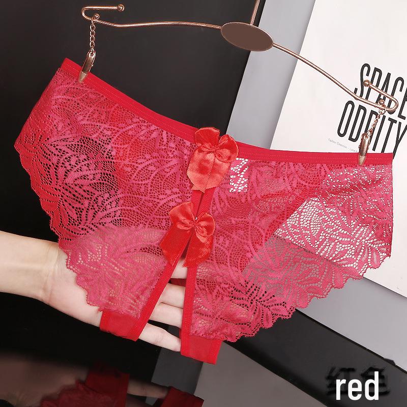 Yan Beiwei Damen-Slip, nahtlos, atmungsaktiv, mit Schleife, offener Schritt, süßer neuer Stil XL von Joom DACH