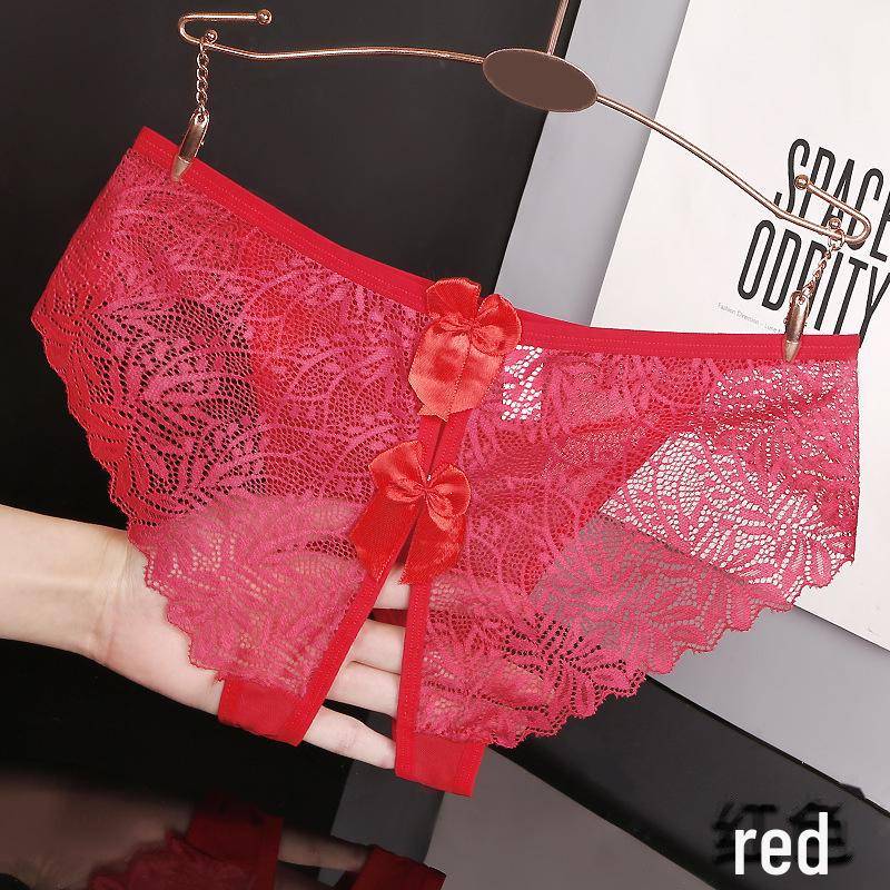 Yan Beiwei Damen-Slip, nahtlos, atmungsaktiv, mit Schleife, offener Schritt, süßer neuer Stil XL von Joom DACH