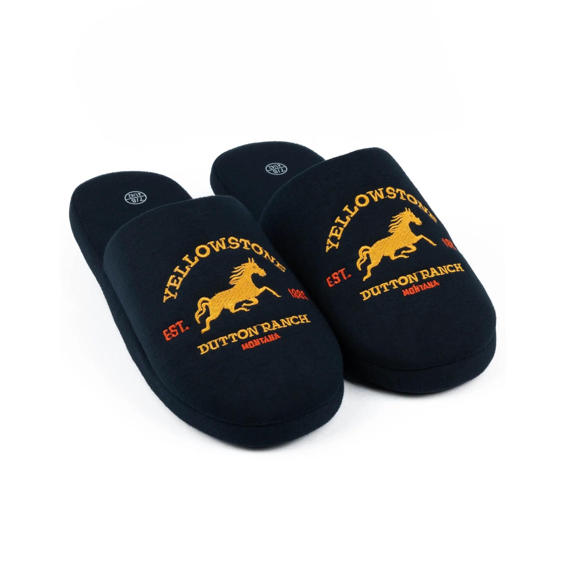 Yellowstone Herren-Hausschuhe mit Logo 9 UK-10 UK dunkelblau von Joom DACH