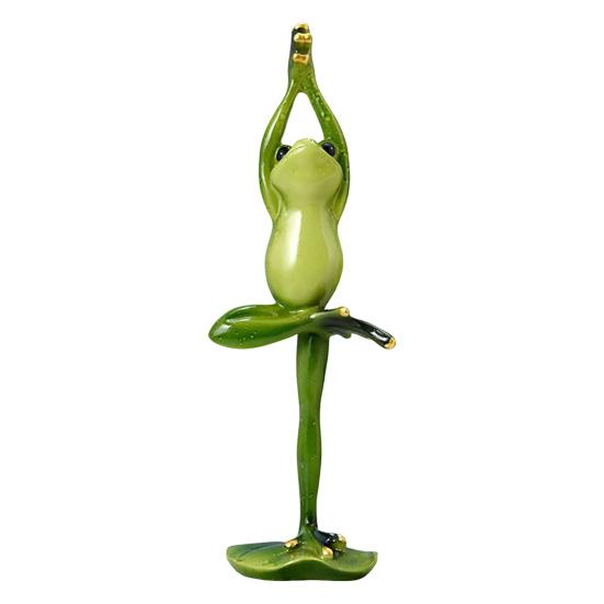 Yoga Frosch Figur Harz Paar Frosch Ornament Sammlerstück Schreibtisch Frosch Statue für Froschliebhaber Geschenk Heim Büro Dekoration A von Joom DACH