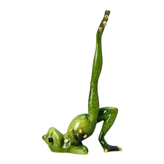 Yoga Frosch Figur Harz Paar Frosch Ornament Sammlerstück Schreibtisch Frosch Statue für Froschliebhaber Geschenk Heim Büro Dekoration B von Joom DACH