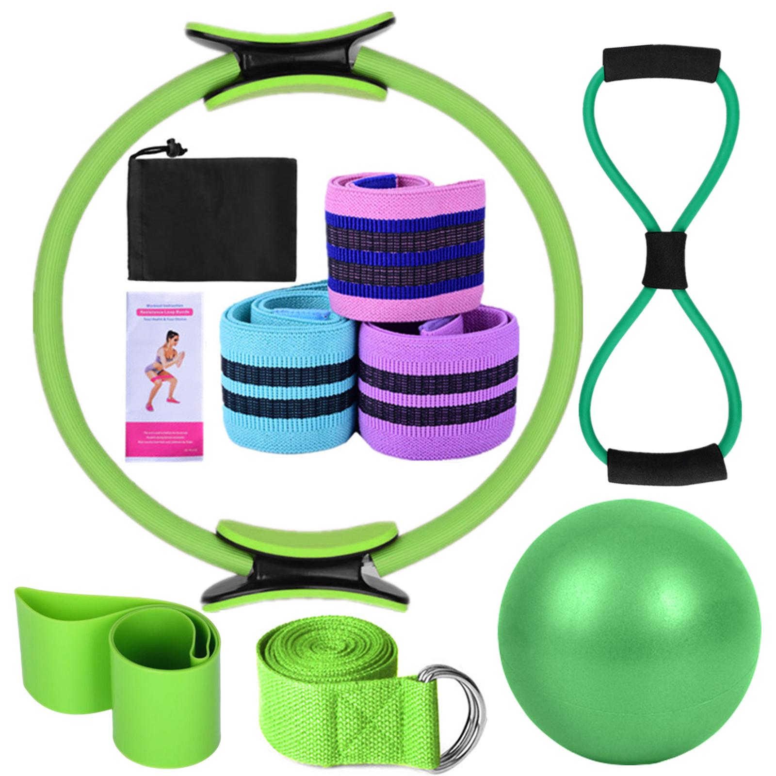 Yoga-Sets für Frauen Pilates zu Hause Ausrüstung Pilates Magic Ring Booty Bands für das Training Out Glutes grün von Joom DACH