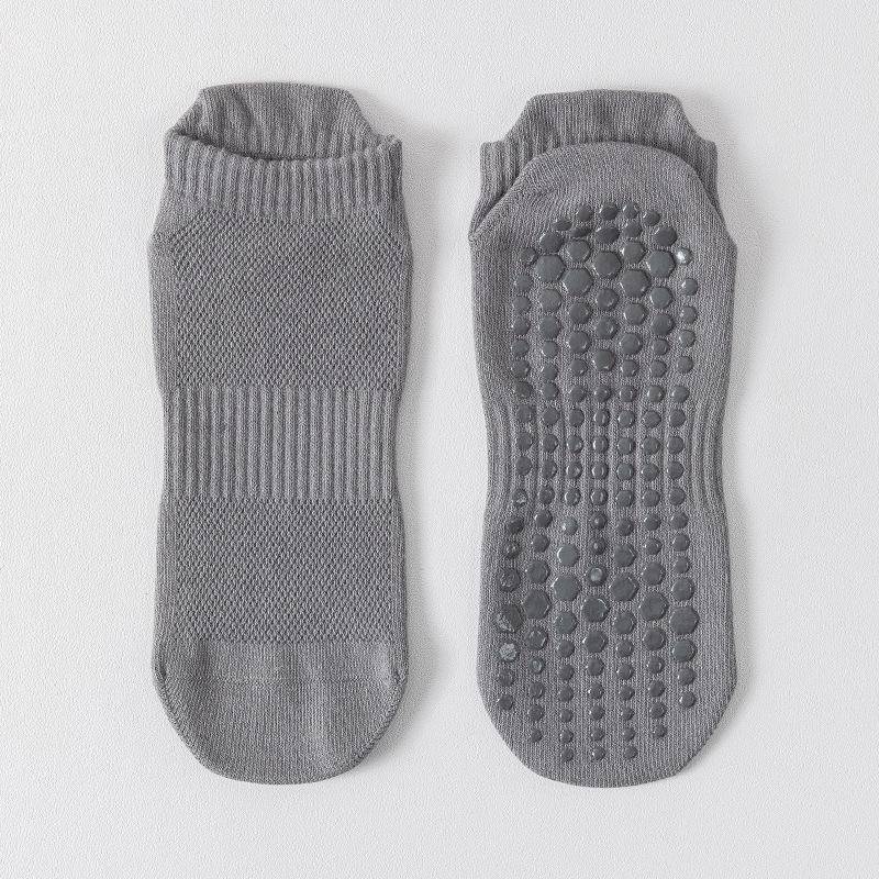 Yoga Socken, Herren Anti-Rutsch Professionelle Nahtlose Kurze Baumwollsocken, Anti-Geruchs Key Body Pilates Sporttraining Indoor Bodensocken 1 pair dunkelgraue von Joom DACH