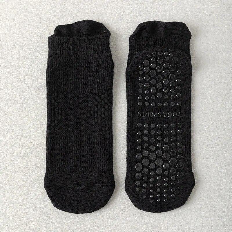 Yoga-Socken für Damen, professionelle rutschfeste Silikon-Fitness-Tanz-Sportsocken aus Baumwolle, atmungsaktiv, für den Innen- und Außenbereich, Pilates-Socken von Joom DACH